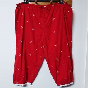 🥰 Valentine's Day thread heart pajama pants women's 3X